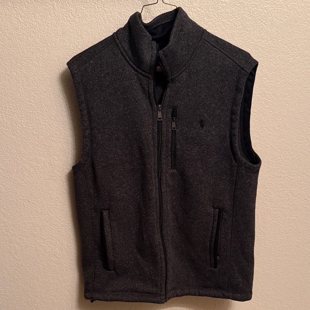 Polo by Ralph Lauren Charcoal Gray Fleece Vest